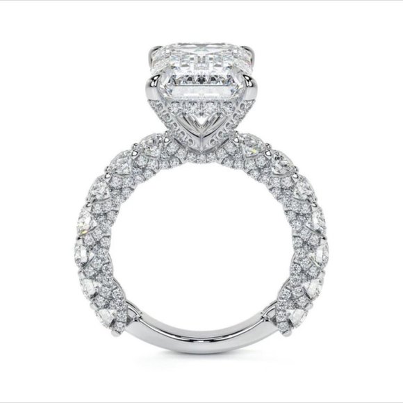 NEW DIAMOND S925 STERLING SILVER ENGAGEMENT RING, BEAUTIFUL RING, SHINY RING. - Picture 5 of 9